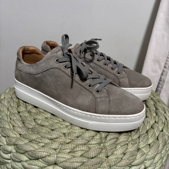M. Gemi The Palestra Alta Gray Suede Lace Up Retro Sneakers - Picture 1 of 13